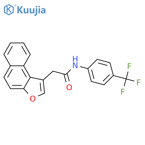 2-{naphtho2,1-bfuran-1-yl}-N-4-(trifluoromethyl)phenylacetamide structure