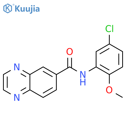 N-(5-chloro-2-methoxyphenyl)quinoxaline-6-carboxamide structure