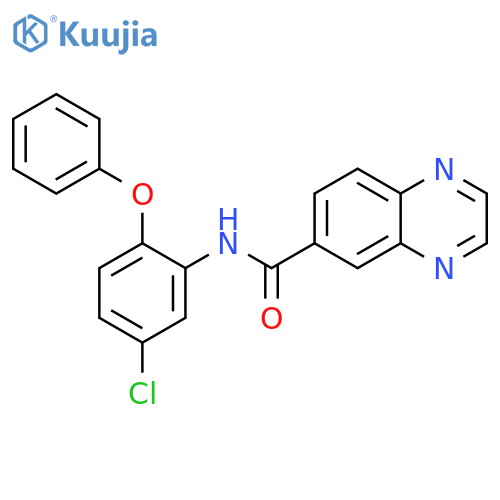 N-(5-chloro-2-phenoxyphenyl)quinoxaline-6-carboxamide structure