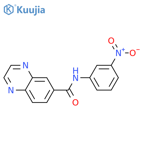 N-(3-nitrophenyl)quinoxaline-6-carboxamide structure