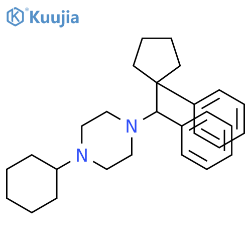 Piperazine, 1-cyclohexyl-4-[phenyl(1-phenylcyclopentyl)methyl]- structure