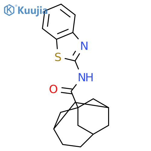N-(1,3-benzothiazol-2-yl)tricyclo4.3.1.1^{3,8}undecane-1-carboxamide structure