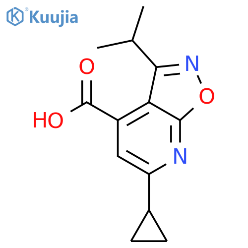 6-Cyclopropyl-3-(Propan-2-Yl)-1,2Oxazolo5,4-BPyridine-4-Carboxylic Acid structure