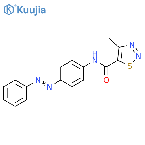 4-methyl-N-{4-(E)-2-phenyldiazen-1-ylphenyl}-1,2,3-thiadiazole-5-carboxamide structure