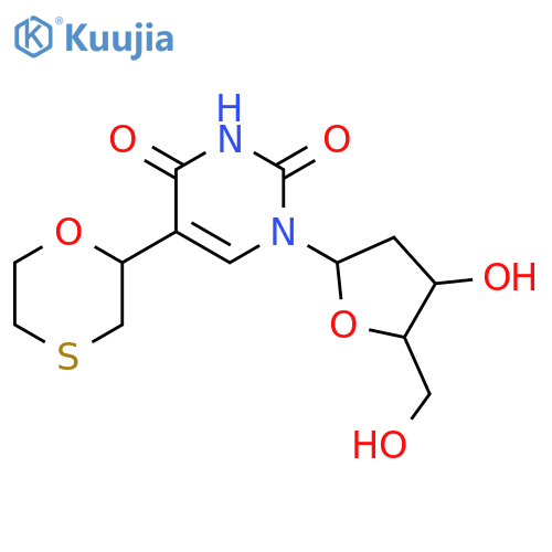 Uridine, 2'-deoxy-5-(1,4-oxathian-2-yl)-, (S)- structure
