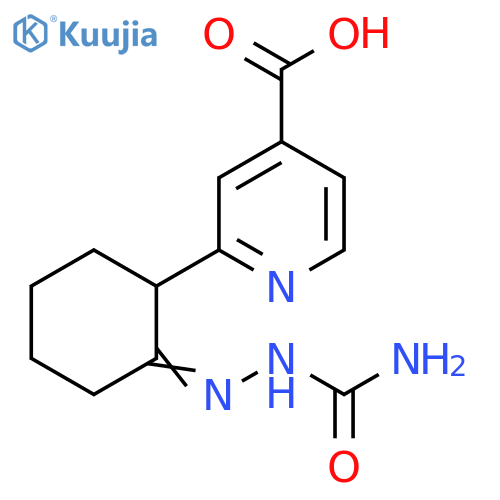 2-(2E)-2-(carbamoylamino)iminocyclohexylpyridine-4-carboxylic acid structure