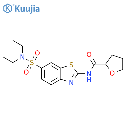 N-6-(diethylsulfamoyl)-1,3-benzothiazol-2-yloxolane-2-carboxamide structure