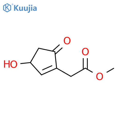 1-Cyclopentene-1-acetic acid, 3-hydroxy-5-oxo-, methyl ester structure
