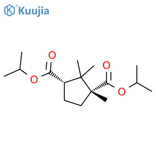 1,3-Cyclopentanedicarboxylic acid, 1,2,2-trimethyl-, 1,3-bis(1-methylethyl) ester, (1R,3S)-rel- structure