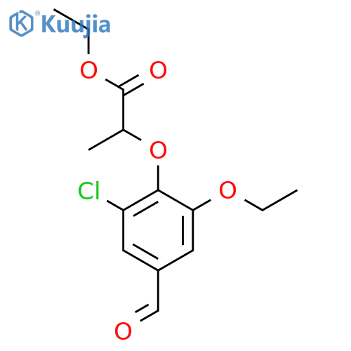 Ethyl 2-(2-chloro-6-ethoxy-4-formylphenoxy)propanoate structure