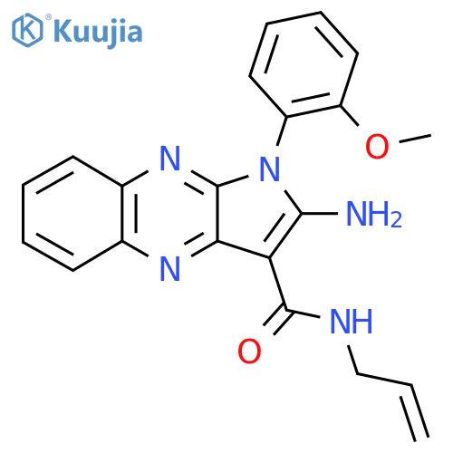 2-amino-1-(2-methoxyphenyl)-N-(prop-2-en-1-yl)-1H-pyrrolo2,3-bquinoxaline-3-carboxamide structure