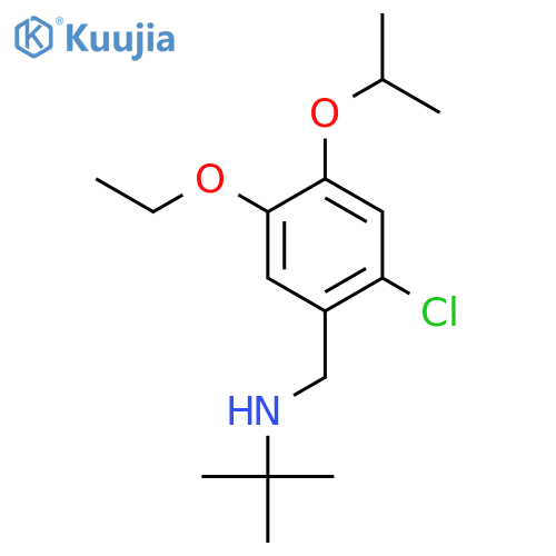N-(tert-butyl)-N-(2-chloro-5-ethoxy-4-isopropoxybenzyl)amine structure