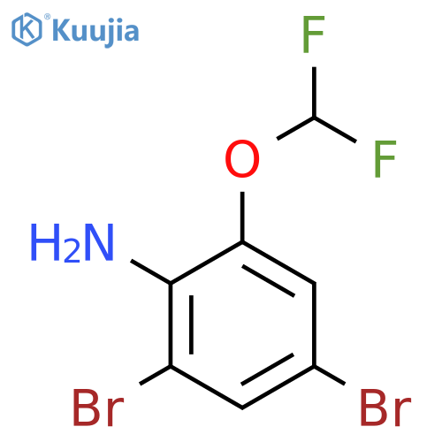 Benzenamine, 2,4-dibromo-6-(difluoromethoxy)- structure