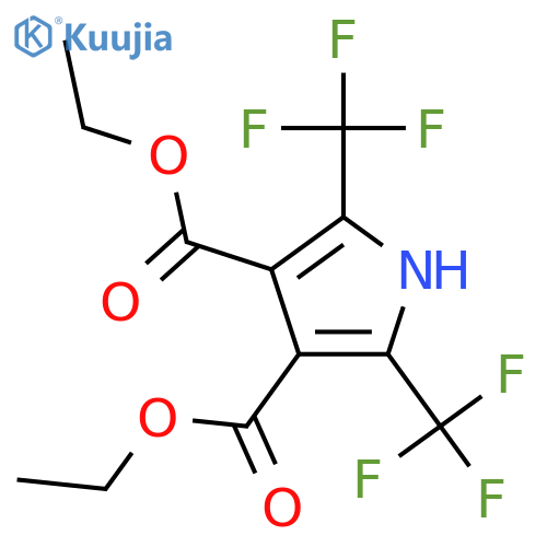 1H-Pyrrole-3,4-dicarboxylic acid, 2,5-bis(trifluoromethyl)-, diethyl ester structure