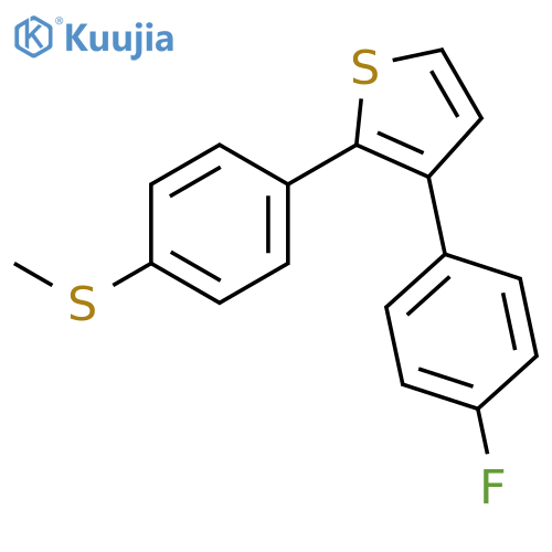 Thiophene, 3-(4-fluorophenyl)-2-[4-(methylthio)phenyl]- structure