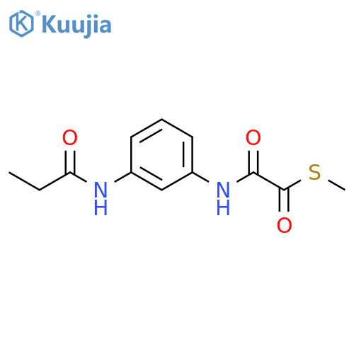 Ethanethioic acid, oxo[[3-[(1-oxopropyl)amino]phenyl]amino]-, S-methylester structure