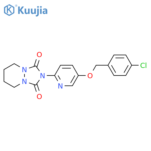 1H-[1,2,4]Triazolo[1,2-a]pyridazine-1,3(2H)-dione,2-[5-[(4-chlorophenyl)methoxy]-2-pyridinyl]tetrahydro- structure