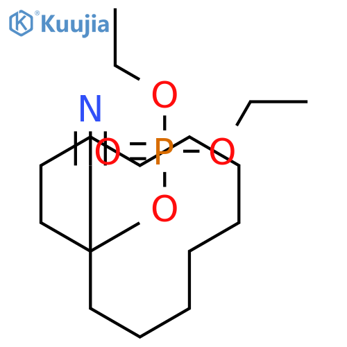 Phosphoric acid, 1-cyanocyclododecyl diethyl ester structure