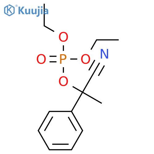 Phosphoric acid, 1-cyano-1-phenylethyl diethyl ester structure
