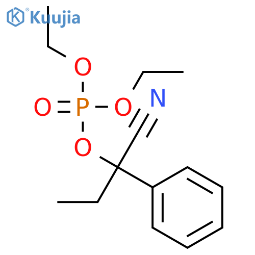 Phosphoric acid, 1-cyano-1-phenylpropyl diethyl ester structure