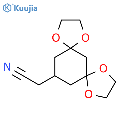 1,4,8,11-Tetraoxadispiro[4.1.4.3]tetradecane-13-acetonitrile structure