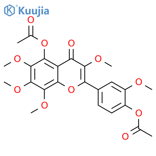 4H-1-Benzopyran-4-one,5-(acetyloxy)-2-[4-(acetyloxy)-3-methoxyphenyl]-3,6,7,8-tetramethoxy- structure