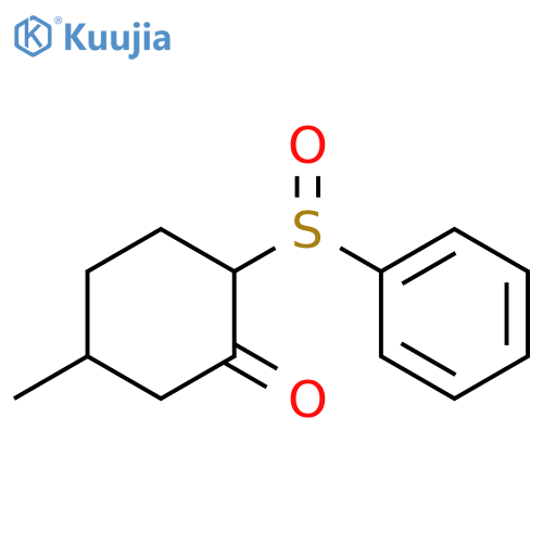 (5R)-5-Methyl-2-(phenylsulfinyl)cyclohexanone structure