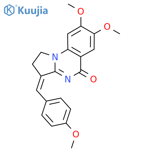 (3Z)-7,8-dimethoxy-3-(4-methoxyphenyl)methylidene-1H,2H,3H,5H-pyrrolo1,2-aquinazolin-5-one structure