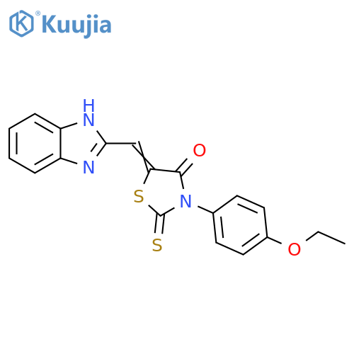 (5Z)-5-(1H-1,3-benzodiazol-2-yl)methylidene-3-(4-ethoxyphenyl)-2-sulfanylidene-1,3-thiazolidin-4-one structure