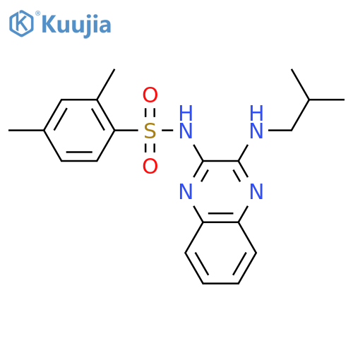 2,4-dimethyl-N-{3-(2-methylpropyl)aminoquinoxalin-2-yl}benzene-1-sulfonamide structure