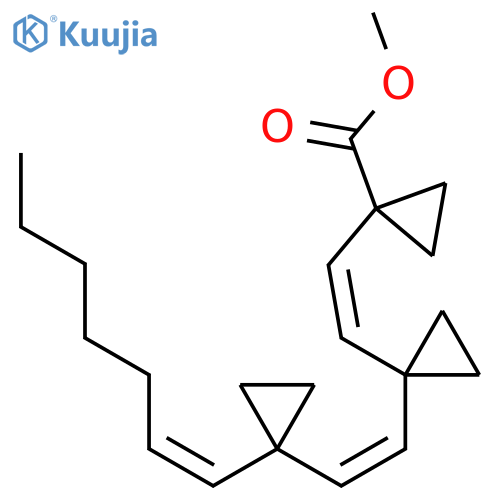 Cyclopropanecarboxylic acid, 1-[2-[1-[2-[1-(1-heptenyl)cyclopropyl]ethenyl]cyclopropyl]ethenyl]-, methyl ester, (Z,Z,Z)- (9CI) structure