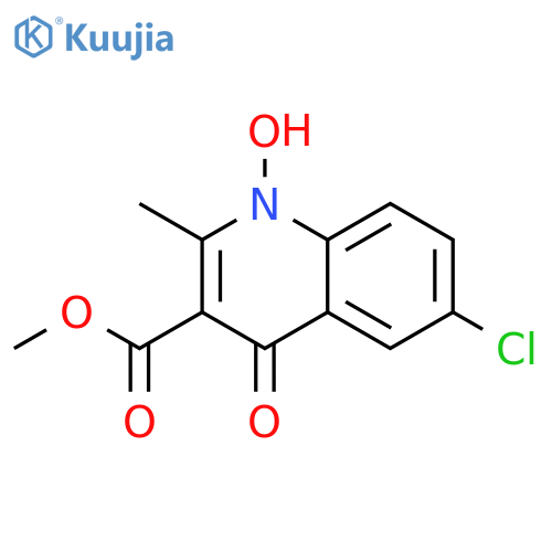 Methyl 6-chloro-1-hydroxy-2-methyl-4-oxo-1,4-dihydroquinoline-3-carboxylate structure