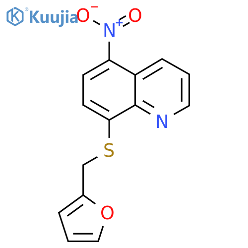 8-(2-Furylmethyl)thio-5-nitroquinoline structure