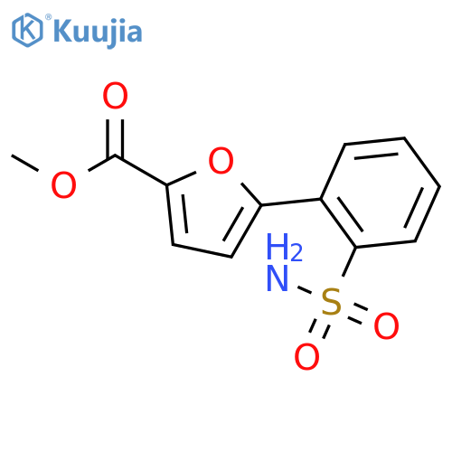 2-Furancarboxylic acid, 5-[2-(aminosulfonyl)phenyl]-, methyl ester structure