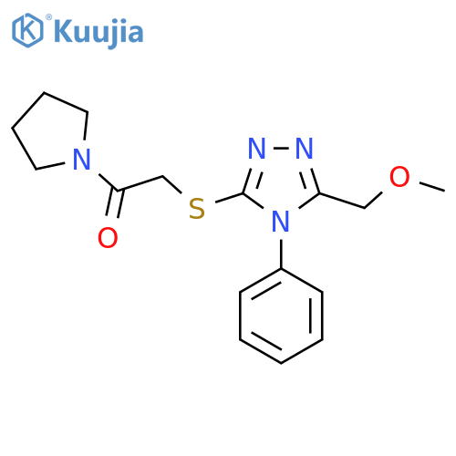 3-(Methoxymethyl)-5-(2-oxo-2-pyrrolidin-1-ylethyl)thio-4-phenyl-4H-1,2,4-triazole structure
