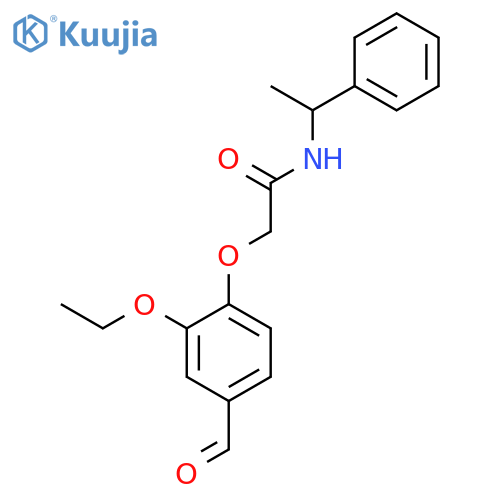 2-(2-Ethoxy-4-formyl-phenoxy)-N-(1-phenyl-ethyl)-acetamide structure