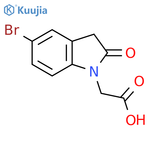 2-(5-Bromo-2-oxo-2,3-dihydro-1H-indol-1-yl)acetic acid structure
