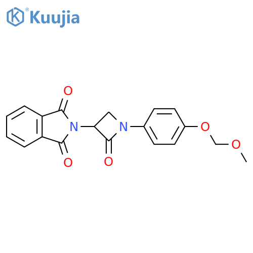 1H-Isoindole-1,3(2H)-dione, 2-[1-[4-(methoxymethoxy)phenyl]-2-oxo-3-azetidinyl]- structure