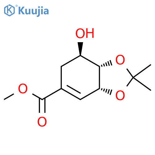 Methyl (3aR,7R,7aS)-3a,6,7,7a-Tetrahydro-7-hydroxy-2,2-dimethyl-1,3-benzodioxole-5-carboxylate structure