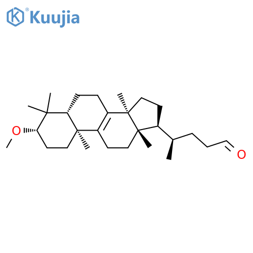 Chol-8-en-24-al, 3-methoxy-4,4,14-trimethyl-, (3b,5a,13a,14b,17a)- structure