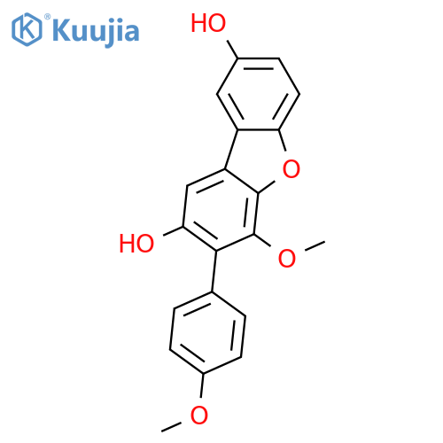 2,4,8-Trihydroxy-3-(4-hydroxyphenyl)dibenzofuran; 4,4'-Di-Me ether structure
