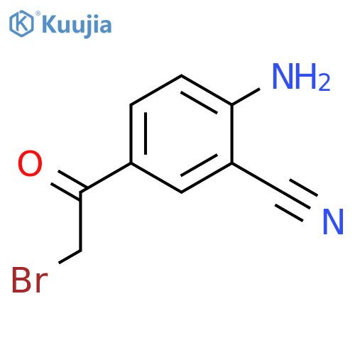 Benzonitrile, 2-amino-5-(bromoacetyl)- structure