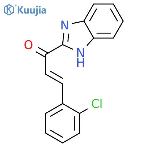 2-PROPEN-1-ONE, 1-(1H-BENZIMIDAZOL-2-YL)-3-(2-CHLOROPHENYL)-, (2E)- structure