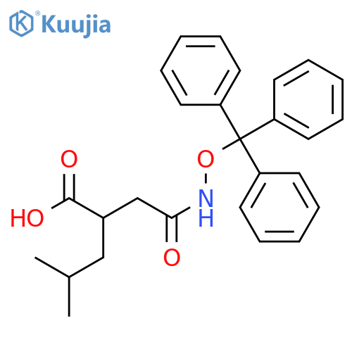 PENTANOIC ACID, 4-METHYL-2-[2-OXO-2-[(TRIPHENYLMETHOXY)AMINO]ETHYL]- structure