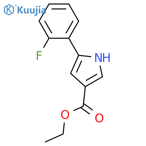 Ethyl 5-(2-fluorophenyl)-1H-pyrrole-3-carboxylate structure