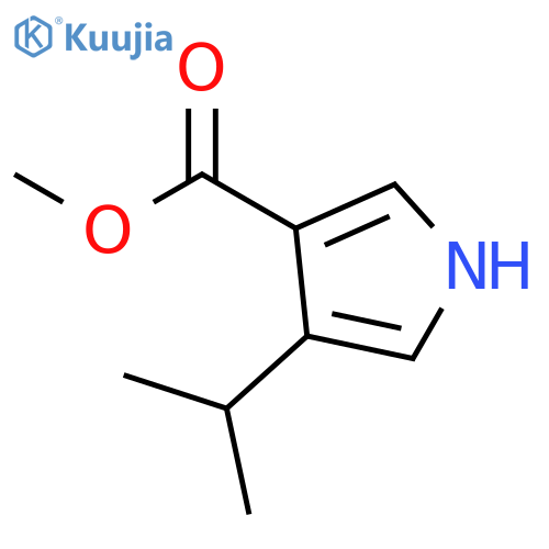 1H-Pyrrole-3-carboxylic acid, 4-(1-methylethyl)-, methyl ester structure