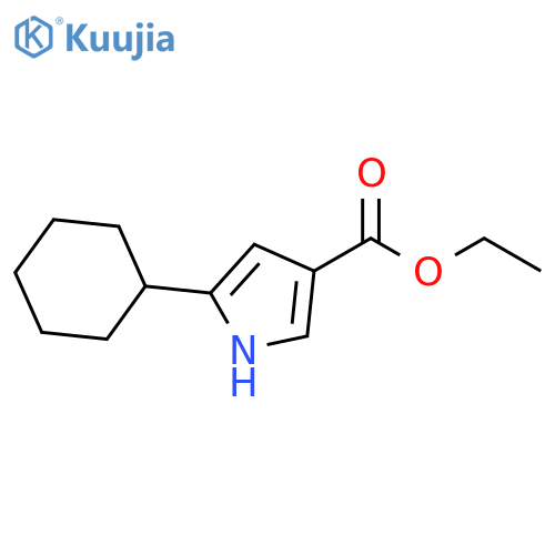 1H-Pyrrole-3-carboxylic acid, 5-cyclohexyl-, ethyl ester structure