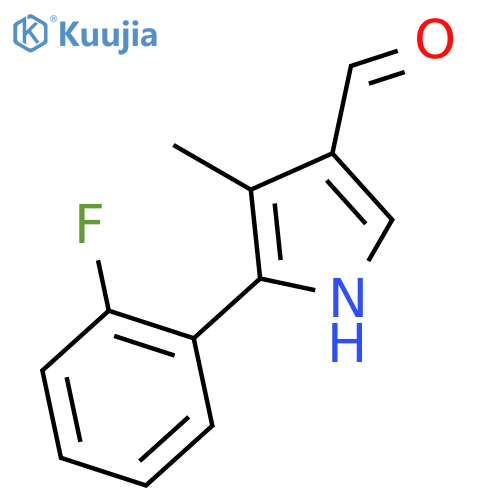 1H-Pyrrole-3-carboxaldehyde, 5-(2-fluorophenyl)-4-methyl- structure