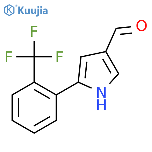 5-[2-(Trifluoromethyl)phenyl]-1H-pyrrole-3-carbaldehyde structure