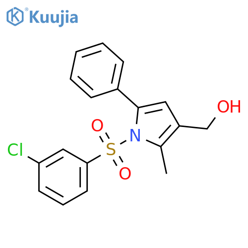1H-Pyrrole-3-methanol, 1-[(3-chlorophenyl)sulfonyl]-2-methyl-5-phenyl- structure